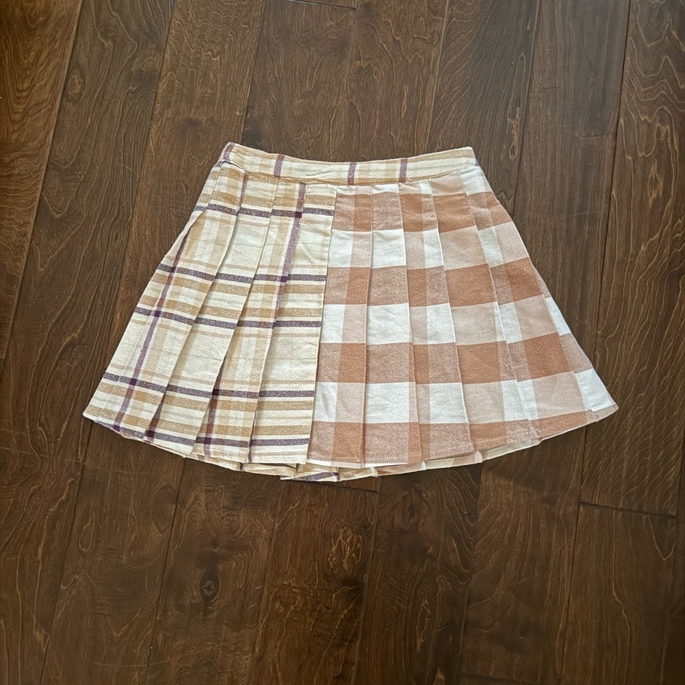 Btween Girl’s 12 Spliced Pleated Plaid Skirt